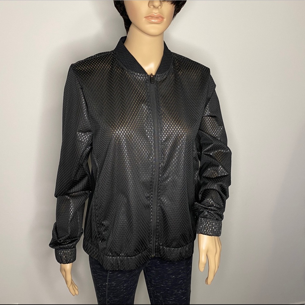 Adidas Women’s Summer Black Mesh Bomber Jacket